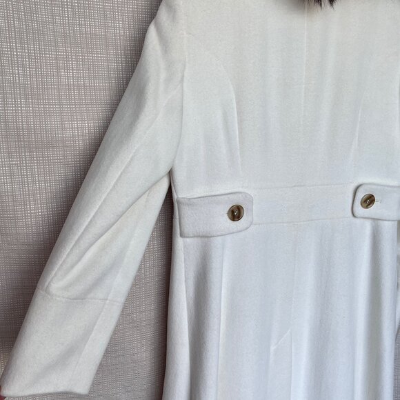 VINTAGE Anne Klein Y2K Angora Wool Coat Fur Collar Cozy Soft Warm Coat … - Picture 9 of 16